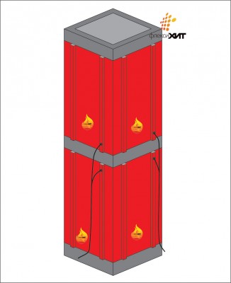 Термовкладыш для прогрева колонн Уменьшение времени твердения бетонных колонн во время строительных работ